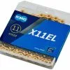 KMC Chain KMC Chaîne 11v X11 EL 118 Maillons Or -Promos Vtt Boutique kmc chaine 11v x11 el 118 maillons or