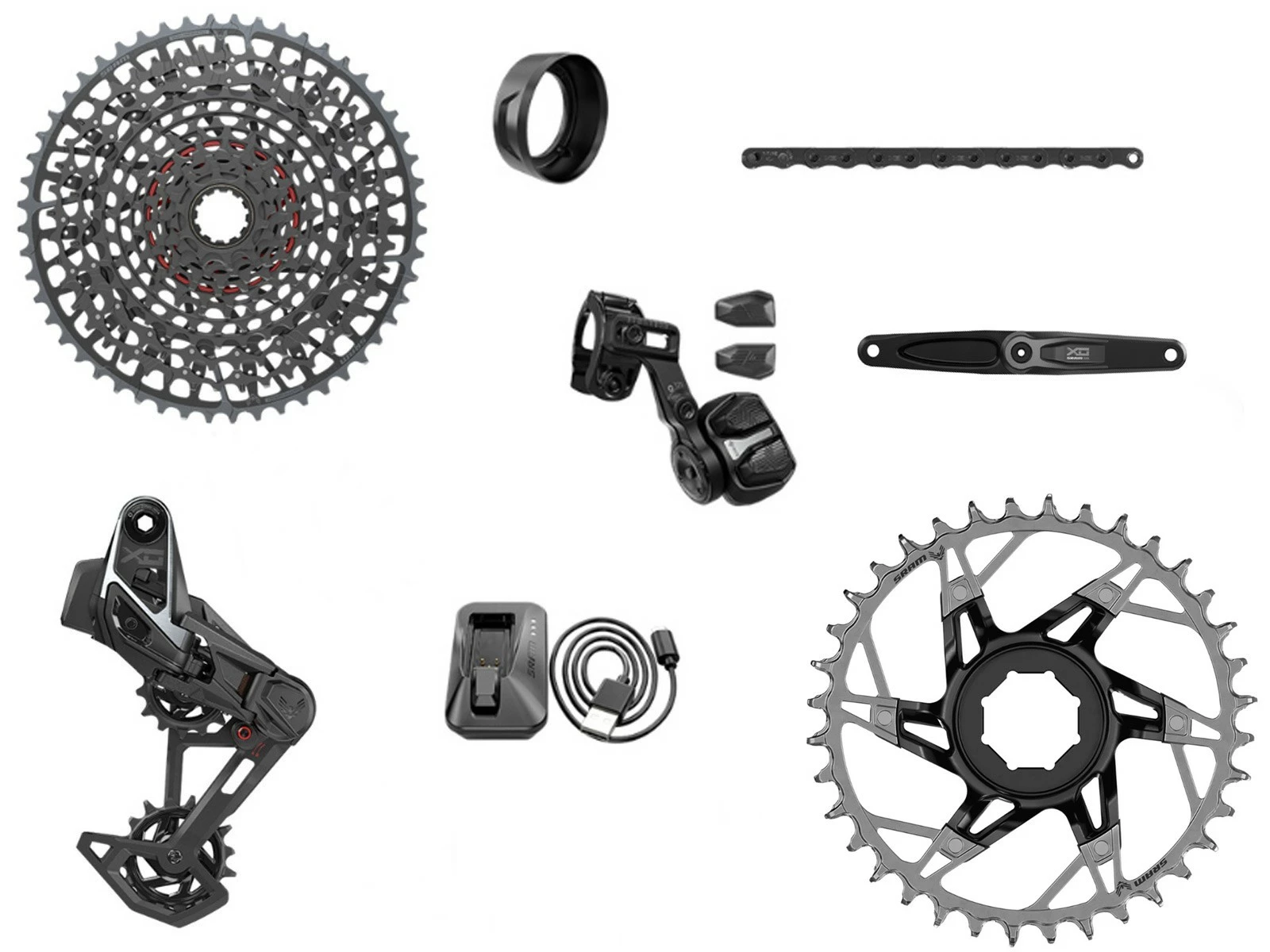 SRAM Groupe Complet X0 T-TYPE Eagle Brose E-VTT 104 BCD 12v 36 Dents 10-52 3 SRAM Groupe Complet X0 T-TYPE Eagle Brose E-VTT 104 BCD 12v 36 Dents 10-52